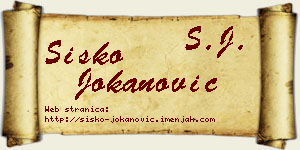 Sisko Jokanović vizit kartica